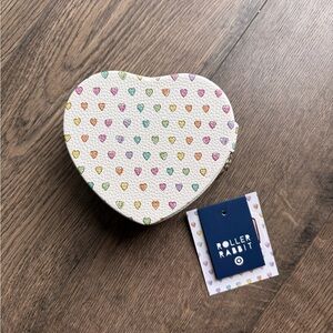 Roller Rabbit x Target Disco Hearts Wave Heart Shaped Jewelry Box SO LE NWT